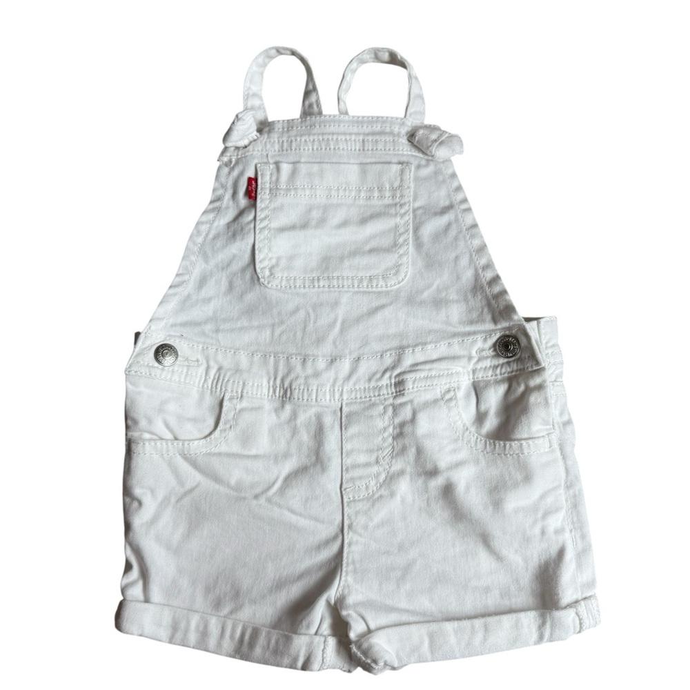 Levi's Classic White Denim Overalls
